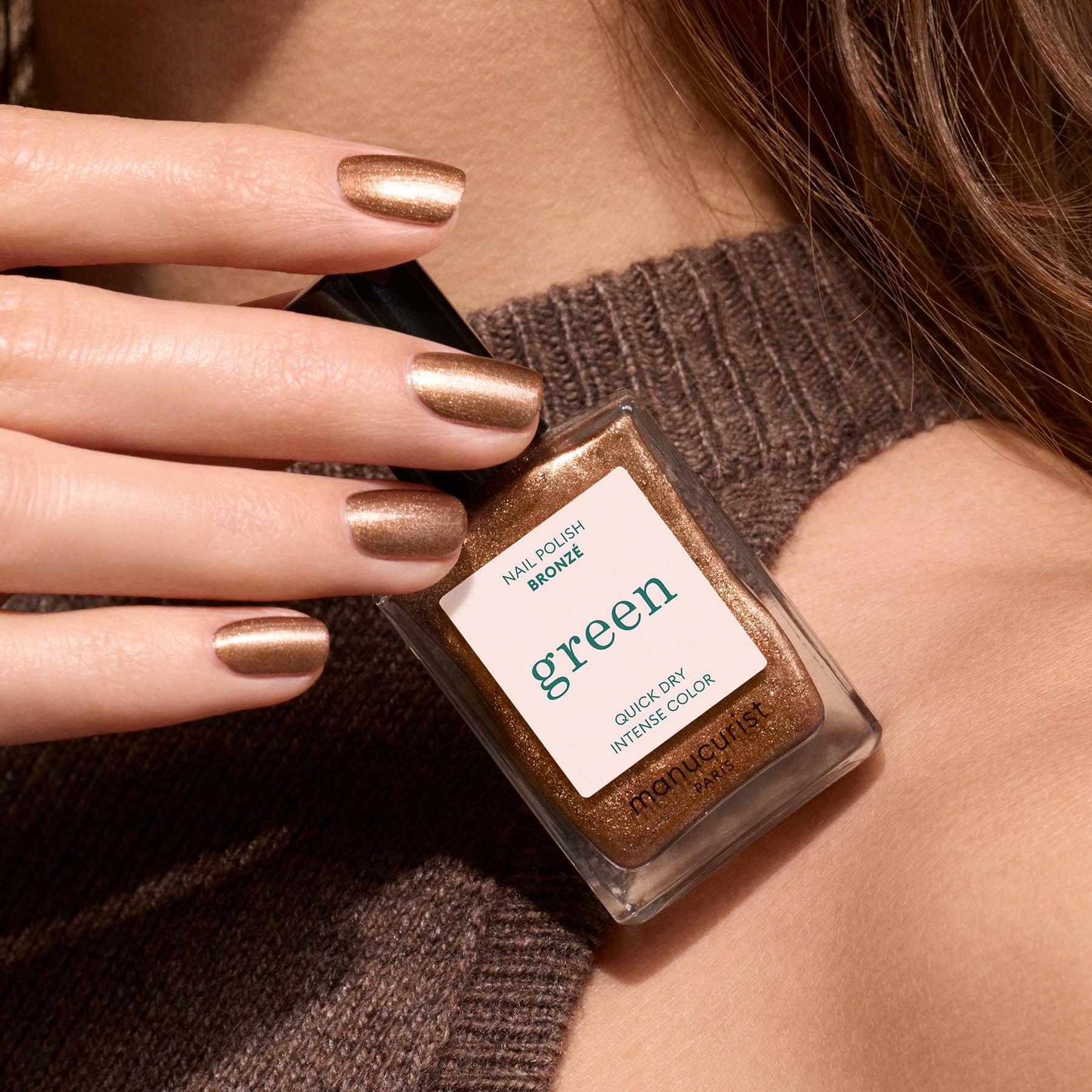 Manucurist Green Bronzé vernis marron pailleté