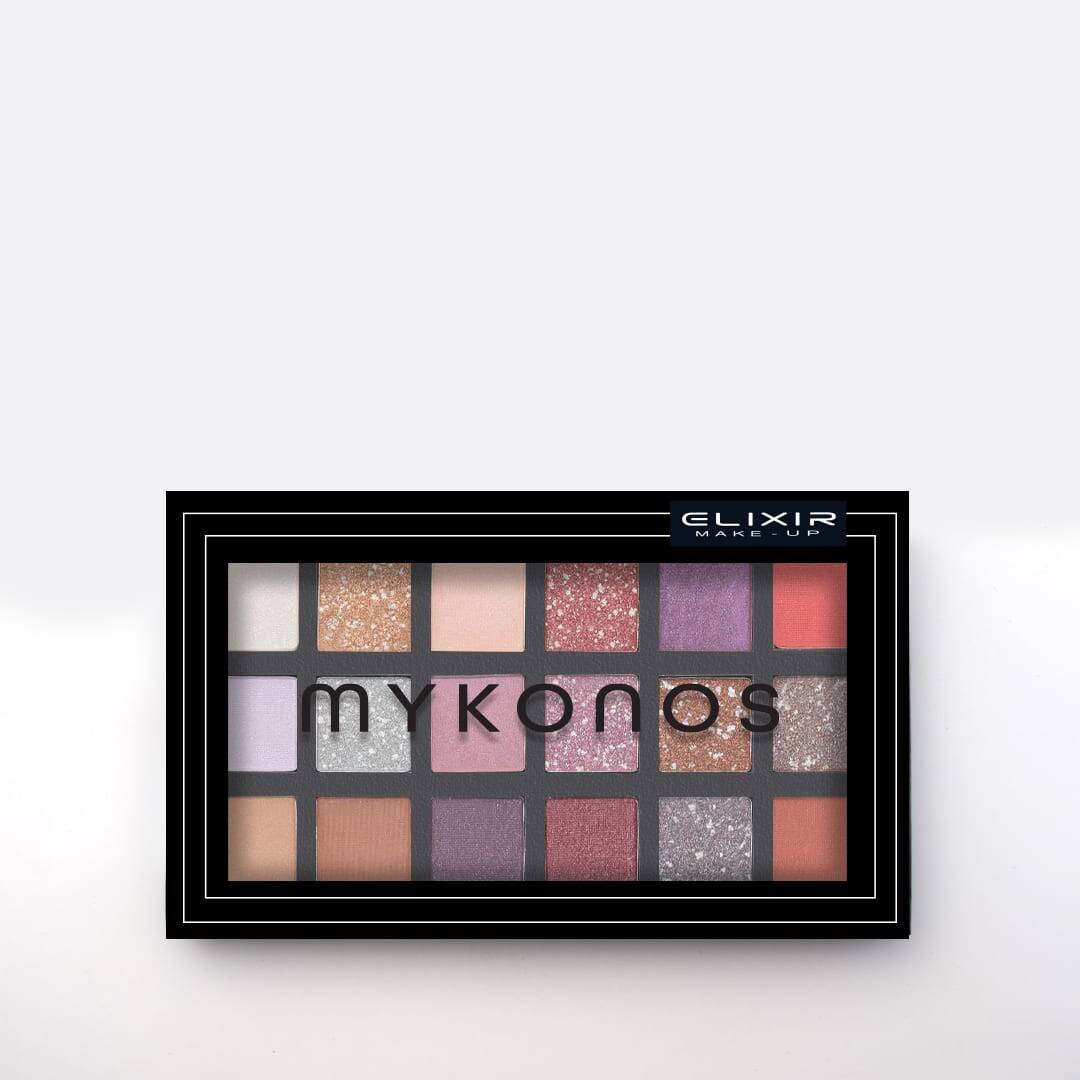 Élixir Mykonos 888B palette fards paupières 18 teintes roses