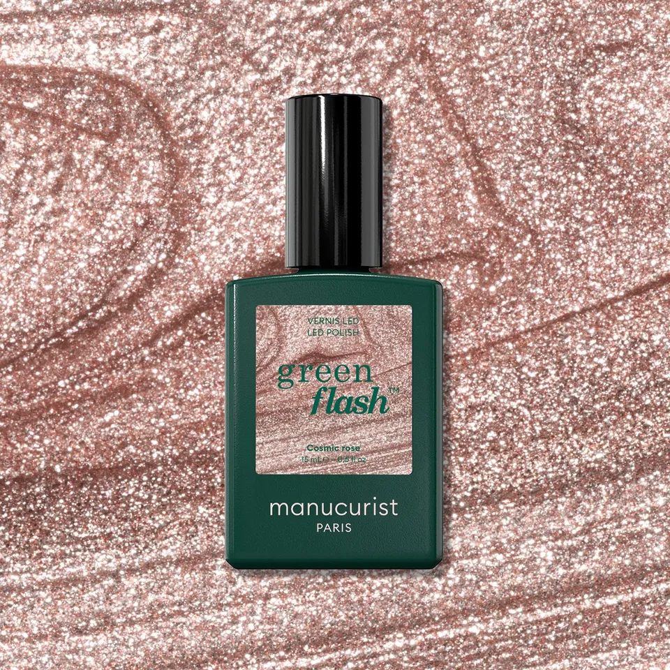 Manucurist Green Flash Cosmic Rose vernis semi-permanent rosé irisé