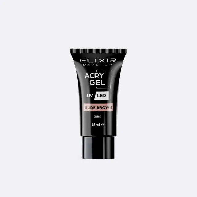 Élixir AcryGel 703AG Gel Nude Brown 15 g longue tenue