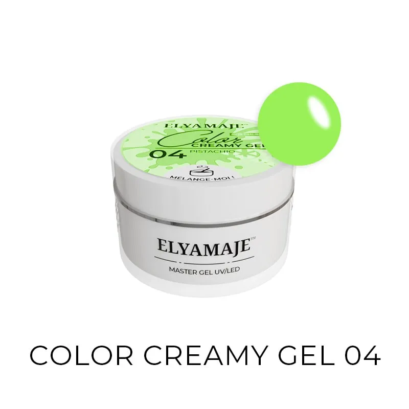 Elyamaje Color Creamy Gel Pistachio n°04 gel construction UV LED