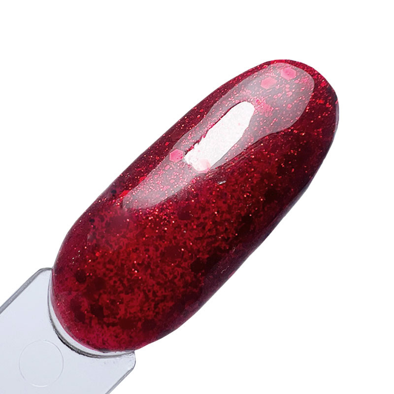 Elyamaje N°68 Jingle Bells vernis semi-permanent pailleté