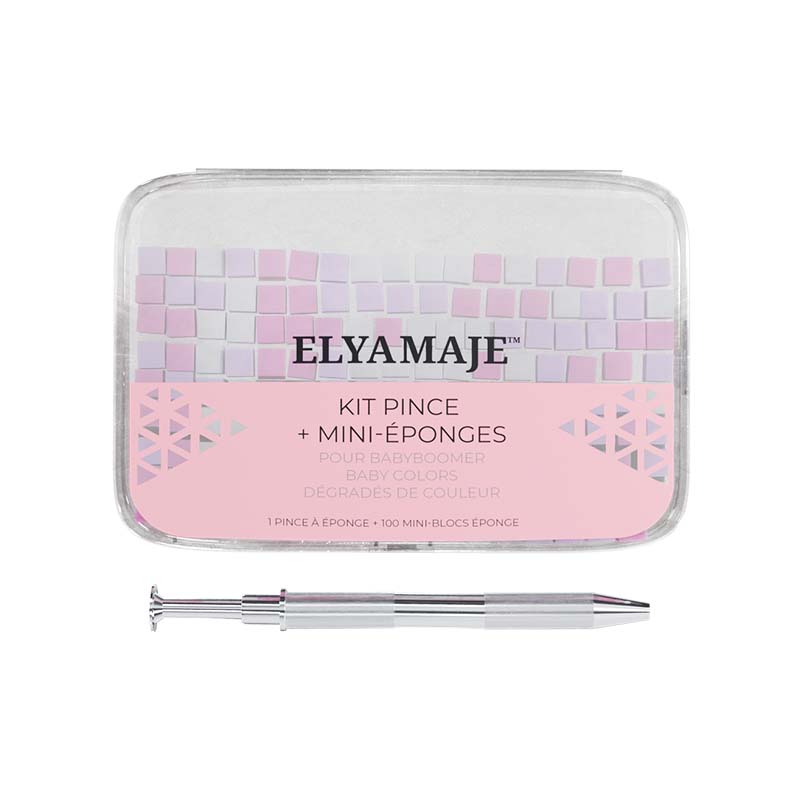 Elyamaje Kit Pince et Mini-Éponges Dégradé Baby Boomer