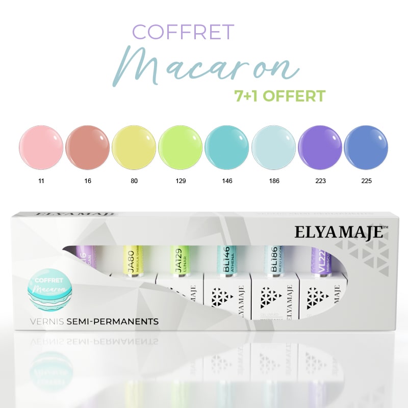 Elyamaje Coffret Macaron vernis semi-permanent édition limitée