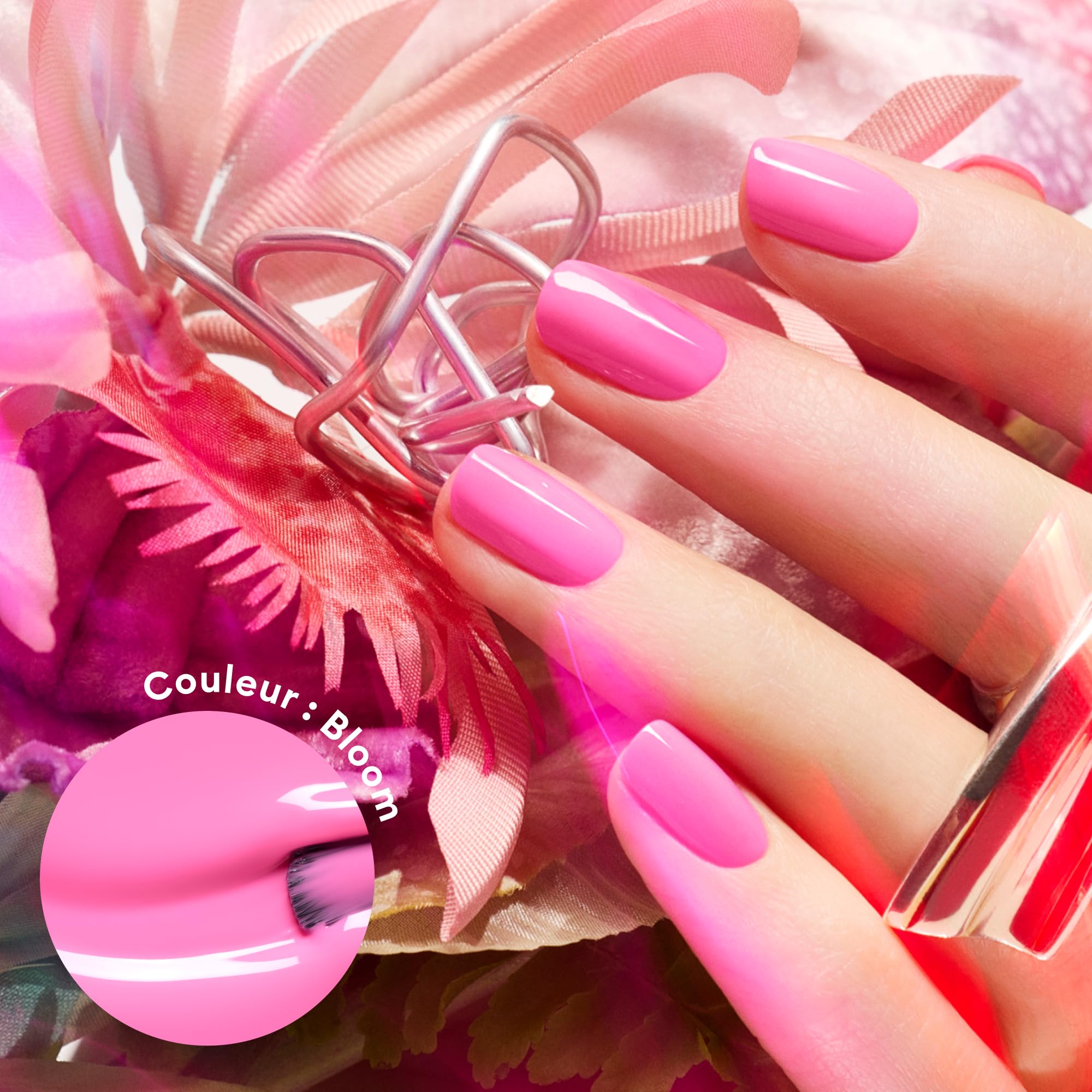 Manucurist Green Flash Bloom vernis semi-permanent 15 ml rose néon