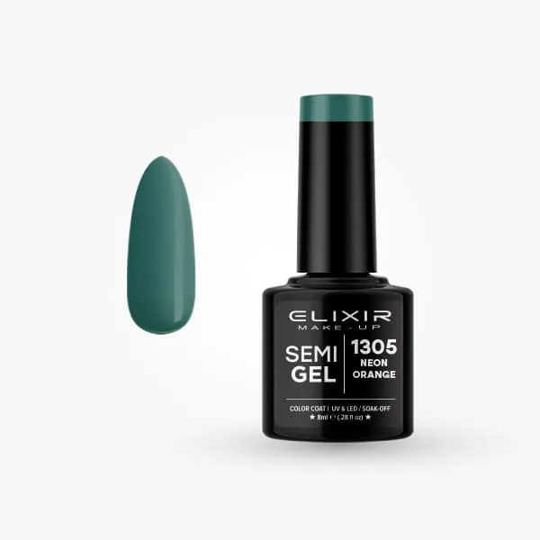 Élixir Semi Gel 1305 vernis 8ml orange néon