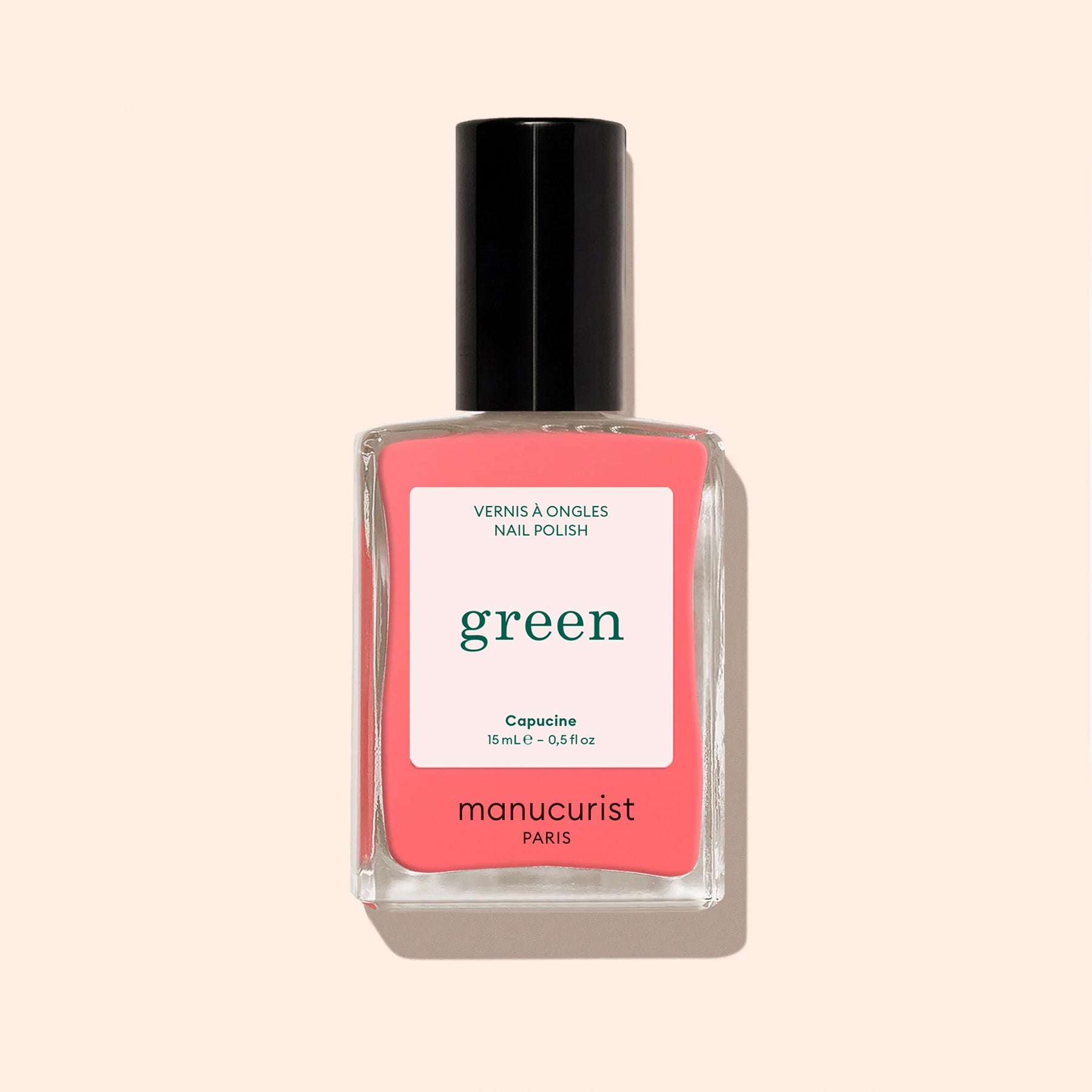 Manucurist Green Capucine vernis à ongles rose corail opaque