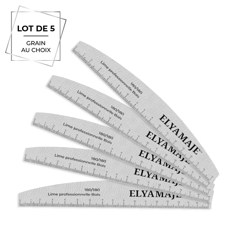 Elyamaje lime demi-lune bois lot de 5 grain doux