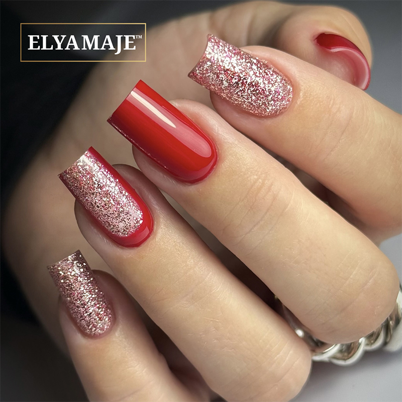 Elyamaje N° 171 Pink Gold vernis semi-permanent pailleté