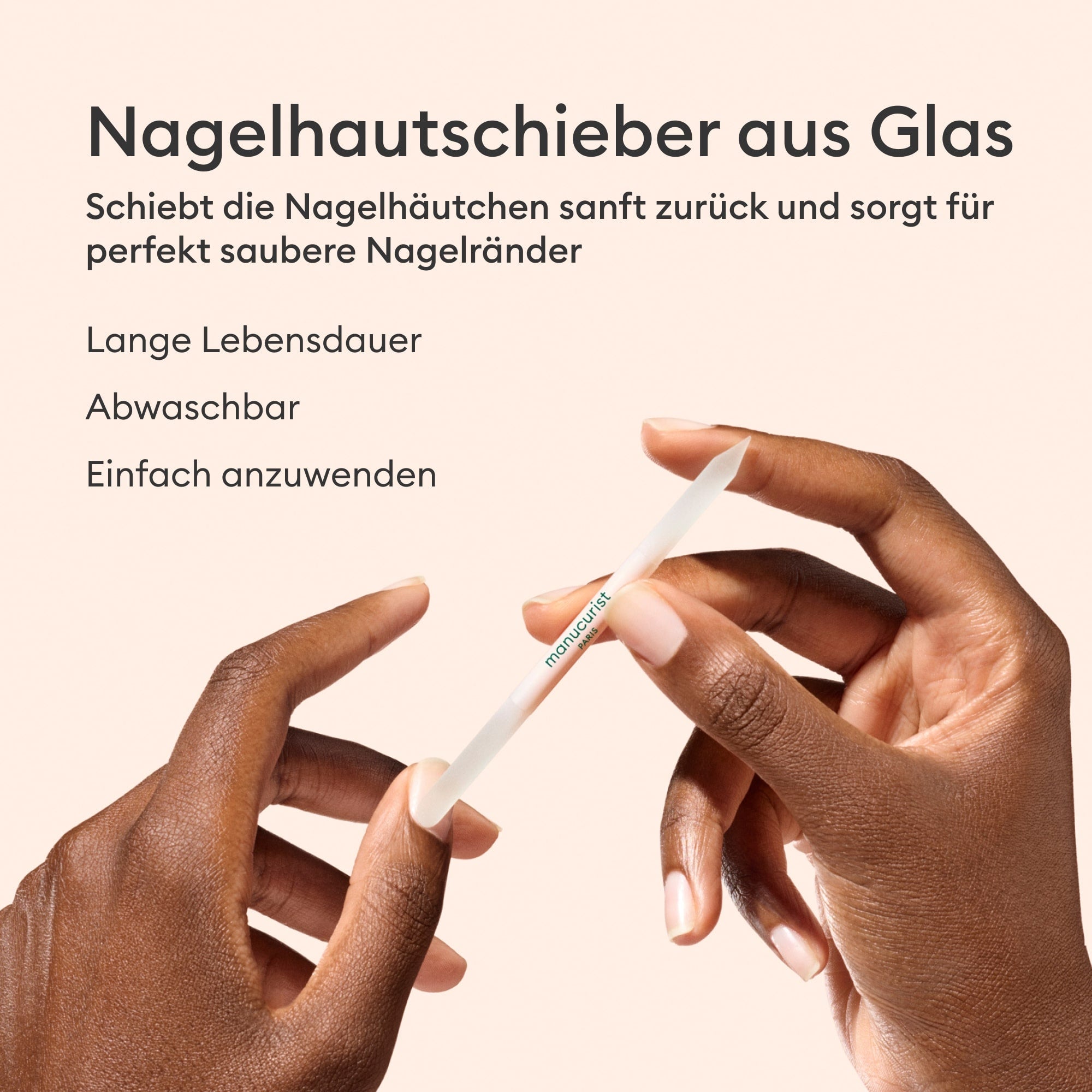 Manucurist Pousse-cuticules en verre outil manucure doux