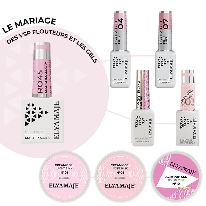 Elyamaje N°45 Marshmallow vernis semi-permanent longue tenue