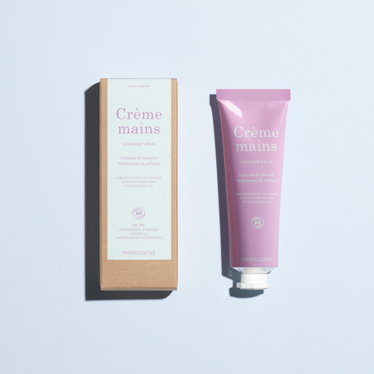 Manucurist Crème Mains Lavande Vraie Cosmos Organic soin bio