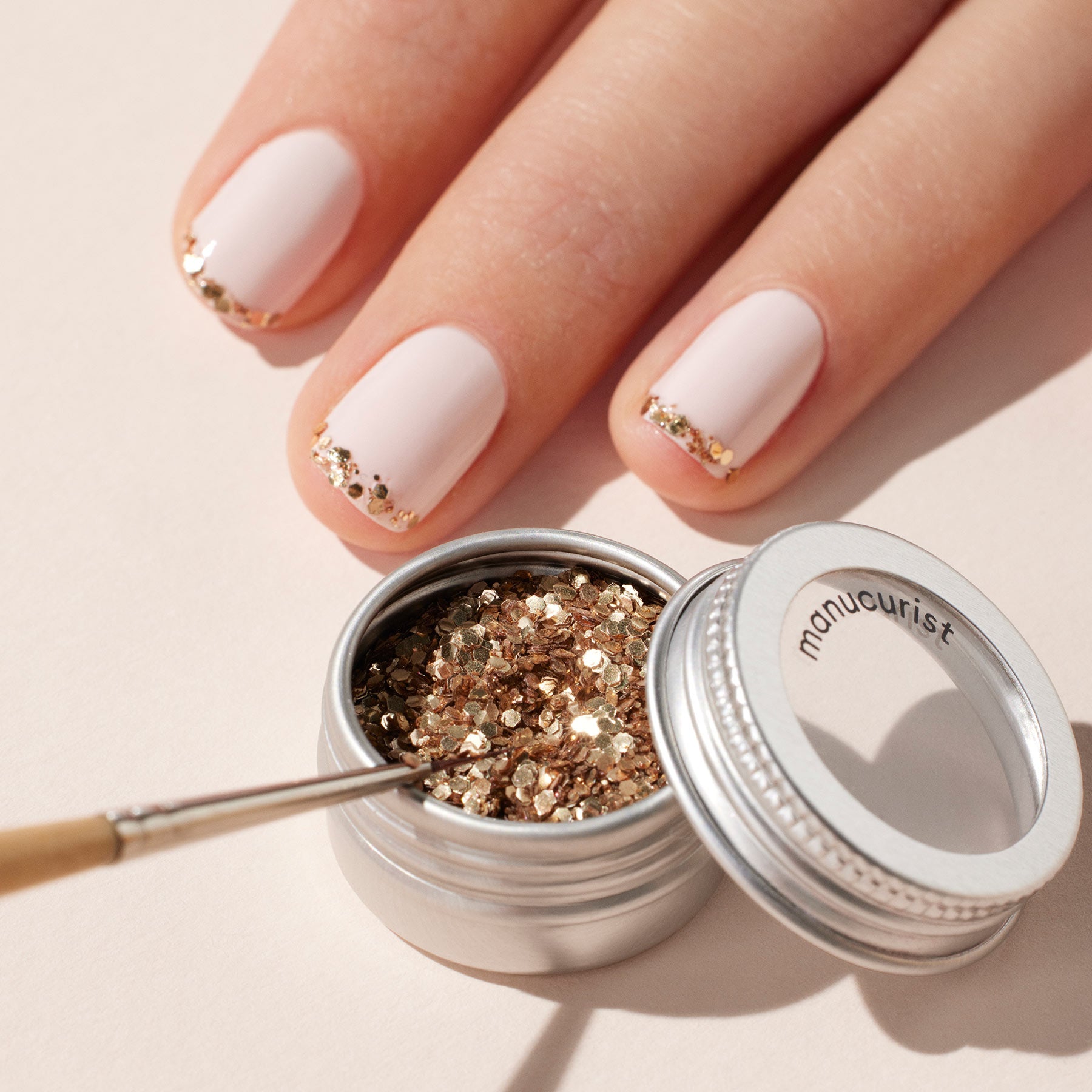 Manucurist Paillettes Rose Gold nail art végétales