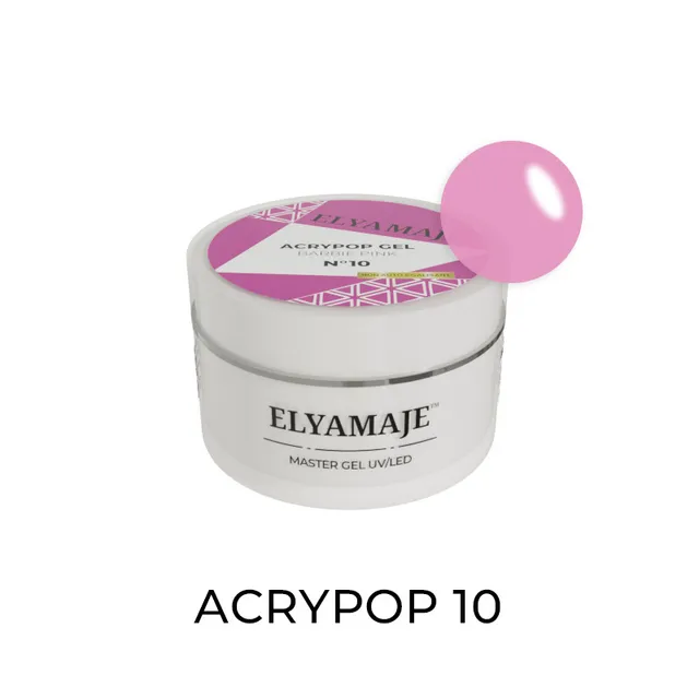 ELYAMAJE Acrypop Barbie Pink n°10 gel UV rose flexible