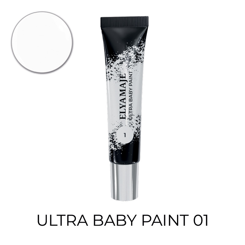 Elyamaje Ultra Baby Paint 01 gel nail art blanc babyboomer