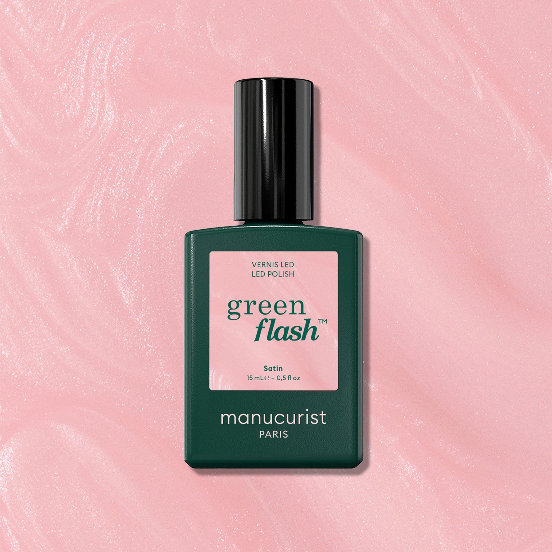 Manucurist Green Flash Satin vernis semi-permanent rose nacré