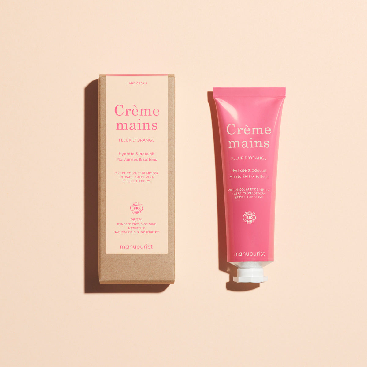 Manucurist Crème Mains Fleur d'Oranger soin hydratant bio