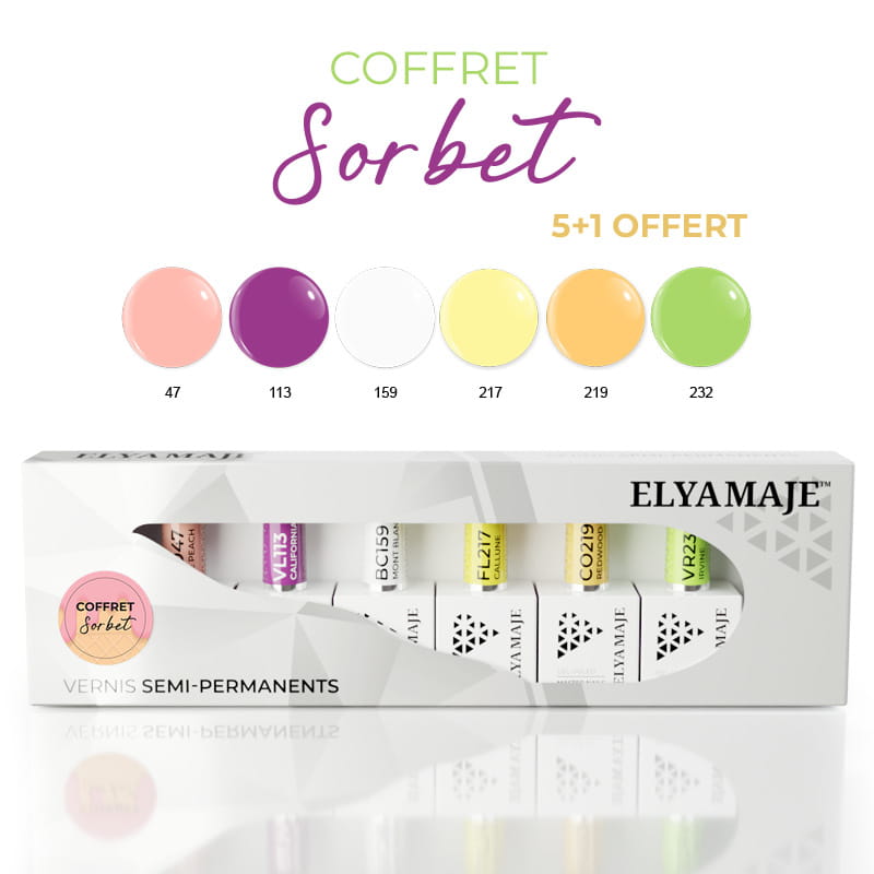 ElyaMaje Coffret Sorbet vernis semi-permanent pastel