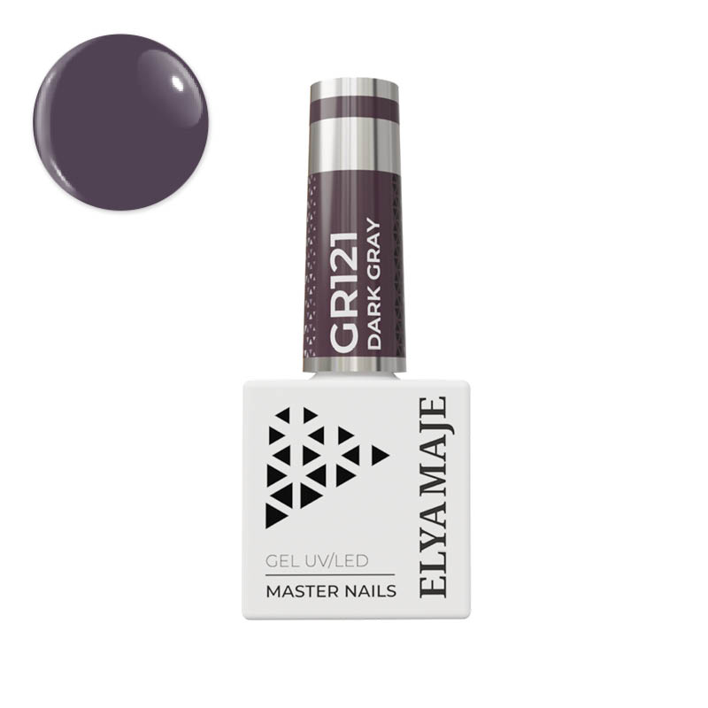 Elyamaje N° 121 vernis semi-permanent gris foncé Dark Gray
