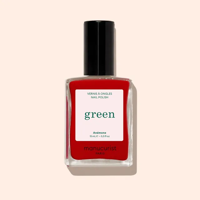 Manucurist Green Anémone vernis rouge vif opaque