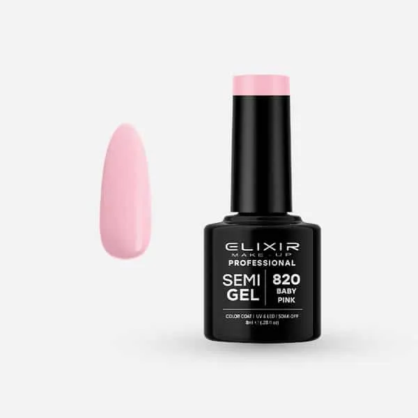 Élixir Semi Gel 820 Vernis Semi-Permanent Baby Pink 8ml