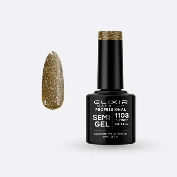 Élixir Semi Gel Vernis semi-permanent #1103 Blonde Glitter 8ml