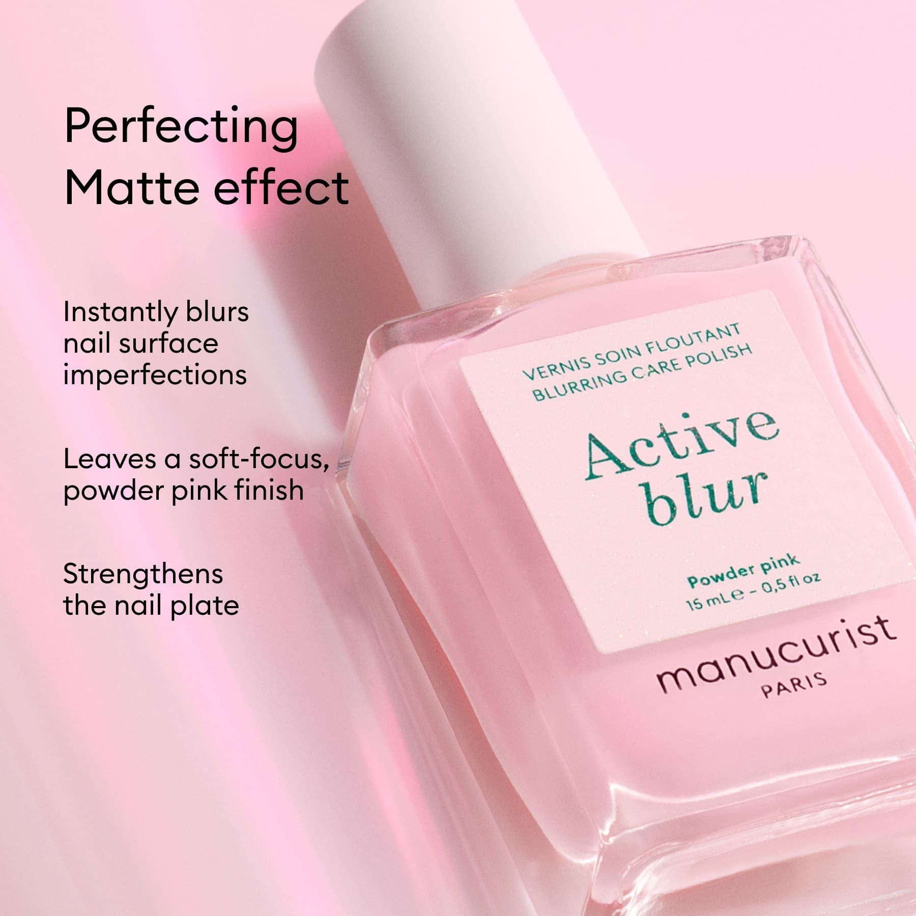 Manucurist Active Blur vernis soin rose poudré mat
