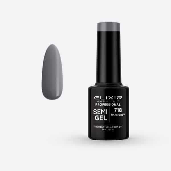 Élixir Semi Gel 718 vernis semi-permanent Rare Grey 5ml brillant