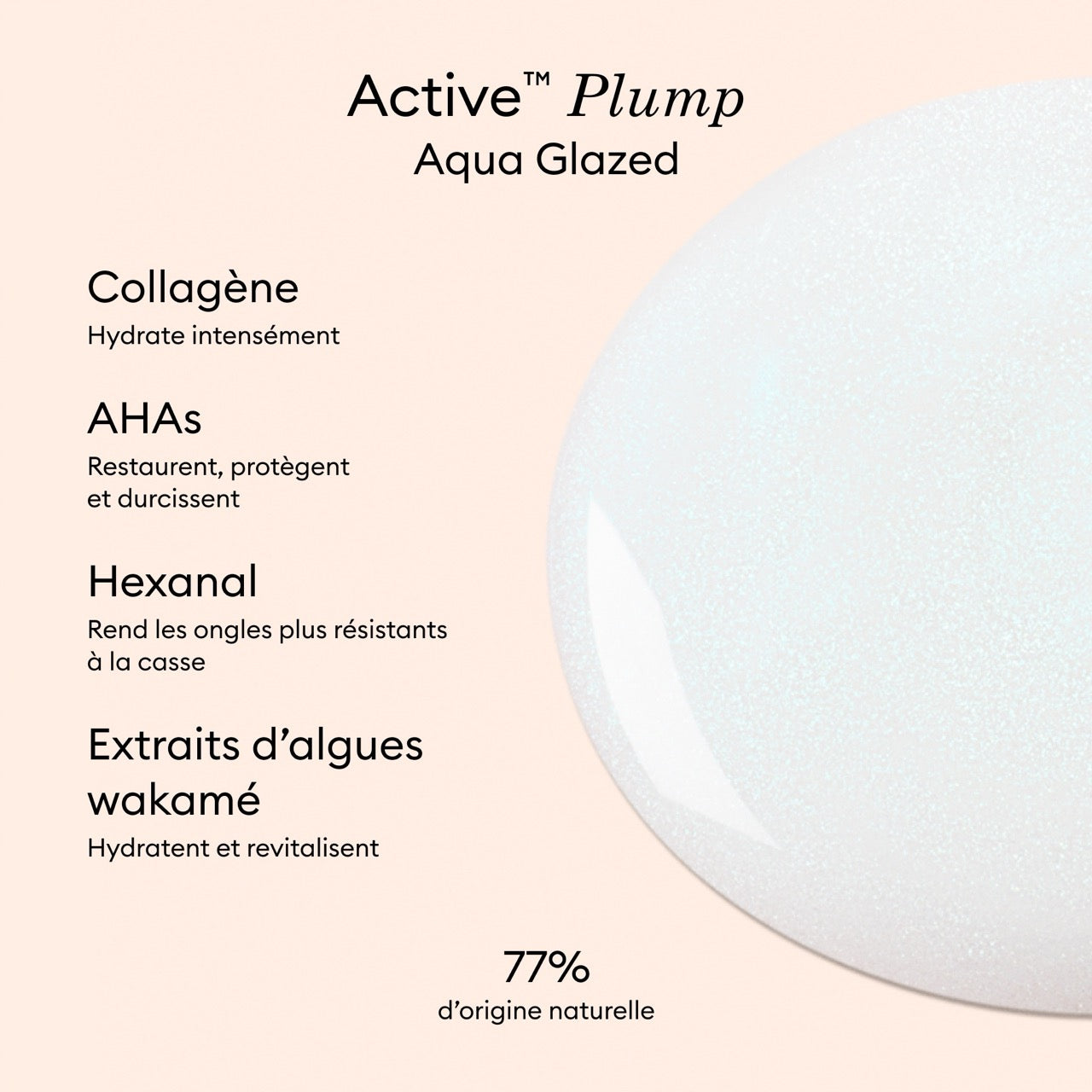 Manucurist Active Plump Aqua Glazed vernis soin collagène