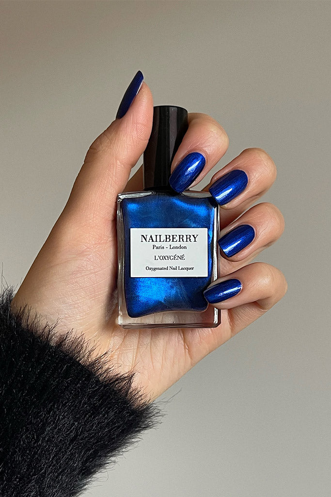 Nailberry L'Oxygéné Blue Moon vernis à ongles 15ml bleu métal