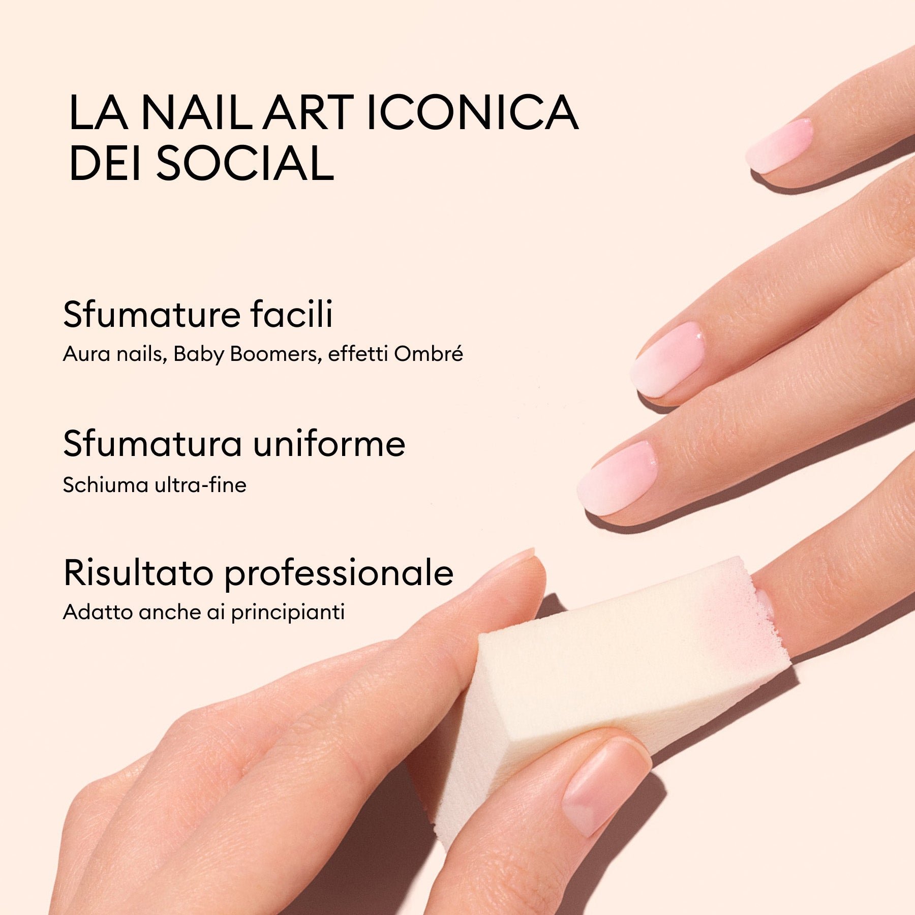 Manucurist Éponges Nail Art x4 dégradé aura baby boomer