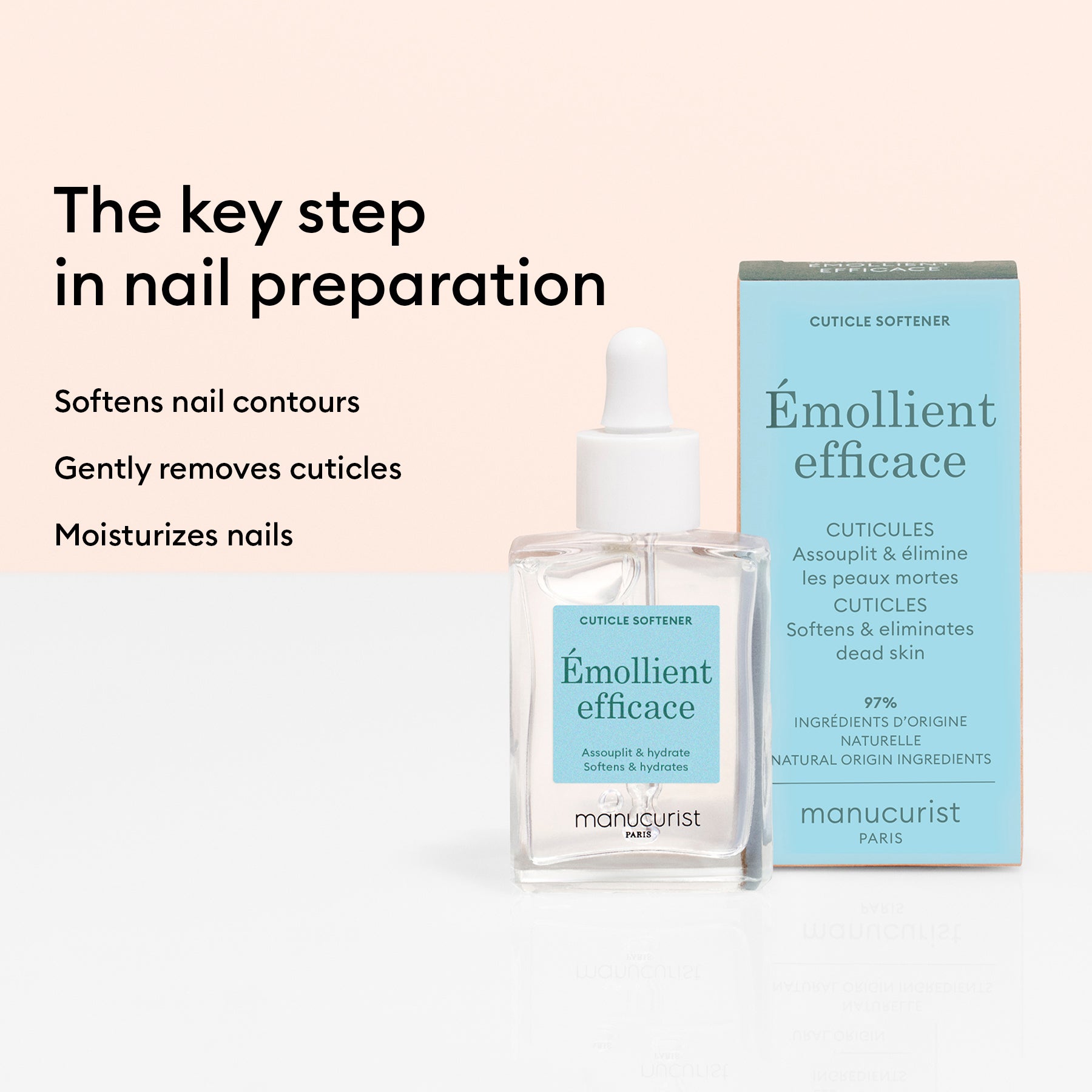 Manucurist Duo Émollient Efficace & Pousse-Cuticules soin cuticules
