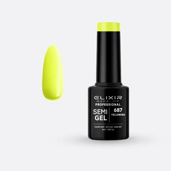 Élixir Semi Gel #687 vernis semi-permanent 5ml Yellowish sans HEMA