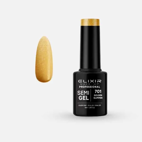 Élixir Semi Gel #701 vernis semi-permanent 5ml Golden Glimmer tenue 2 semaines