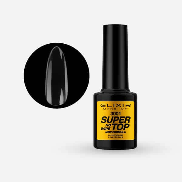 Élixir Semi Gel #3001 top coat semi-permanent No Wipe 5ml brillant