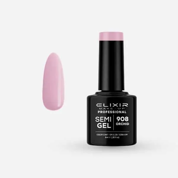 Élixir Semi Gel vernis semi-permanent N°908 orchidée 8ml