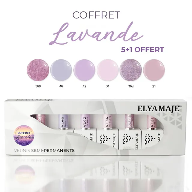 Elyamaje Coffret Lavande vernis semi-permanent édition limitée