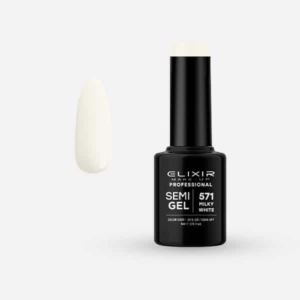 Élixir Semi Gel Vernis Semi-Permanent #571 Milky White 5ml