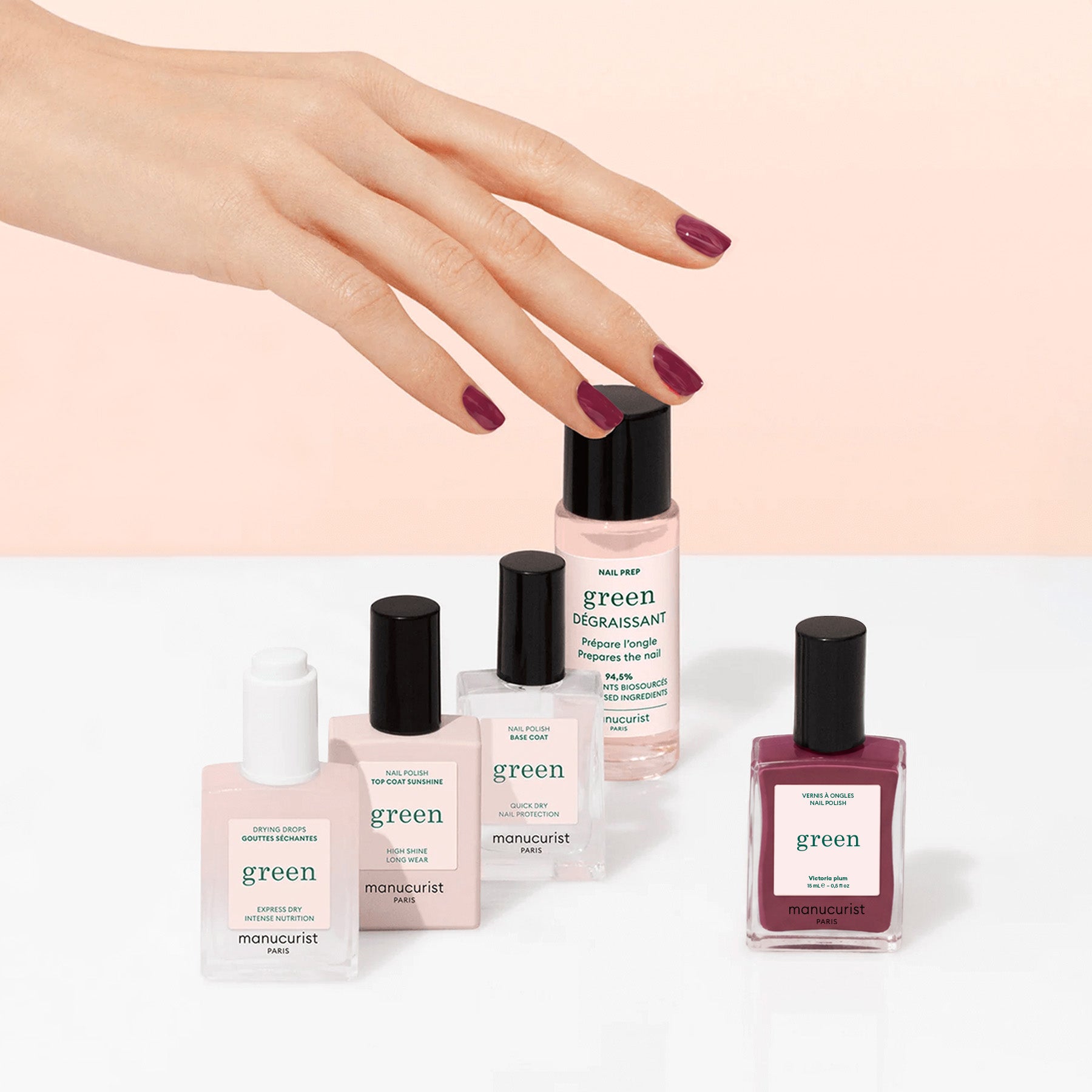 Manucurist Green Kit Découverte vernis Victoria Plum effet gel