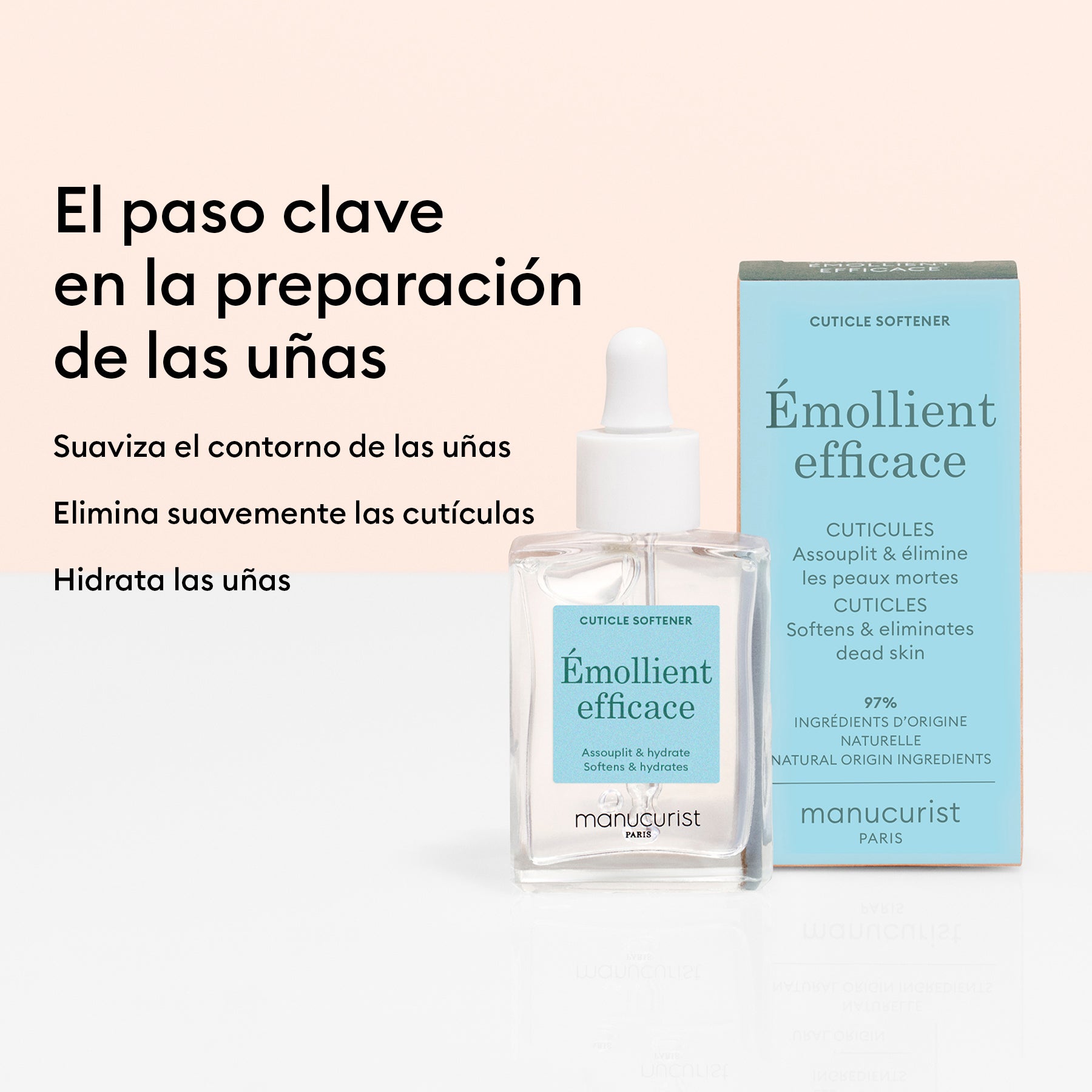 Manucurist Duo Émollient Efficace & Pousse-Cuticules soin cuticules
