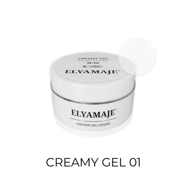 Elyamaje Creamy Gel Fluid Clear n°1 gel construction UV LED