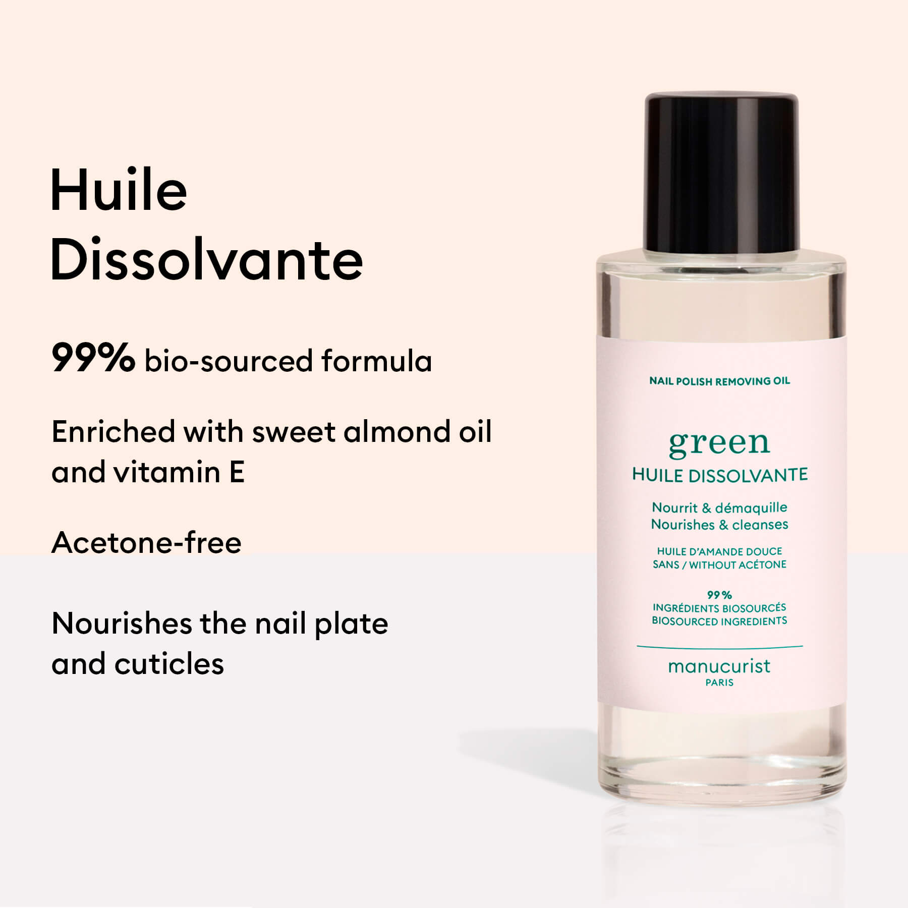 Manucurist Green Huile Dissolvante 100 ml sans acétone