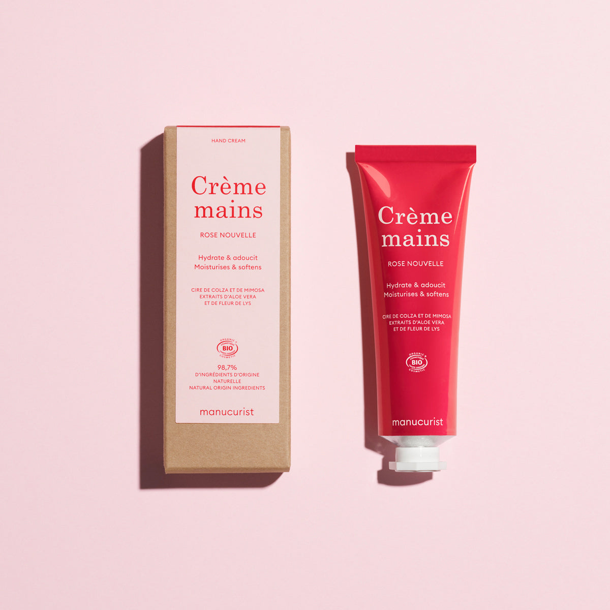 Manucurist Rose Nouvelle crème mains bio parfum rose
