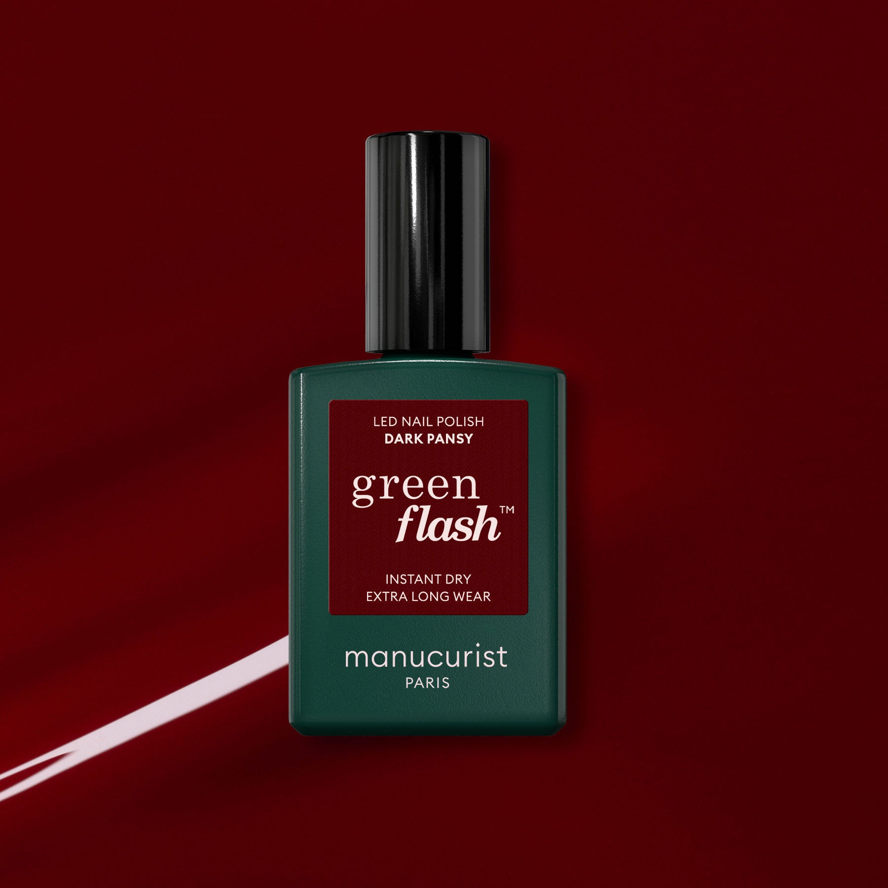 Manucurist Green Flash Dark Pansy vernis semi-permanent bordeaux