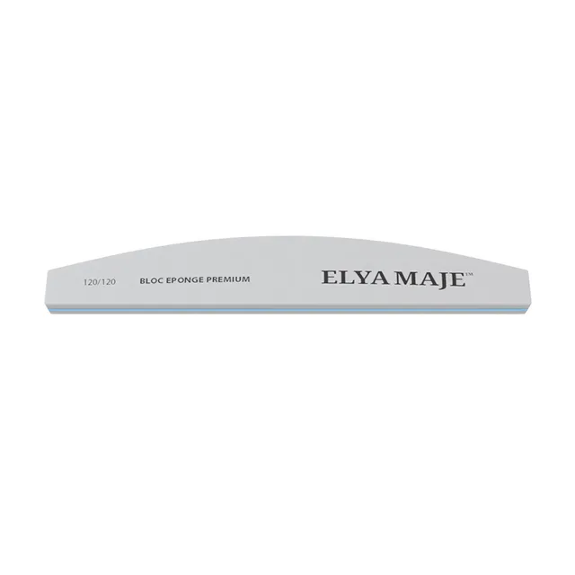 Elyamaje Buffer Demi-Lune 120/120 Bloc Polissoir Mat Lisse