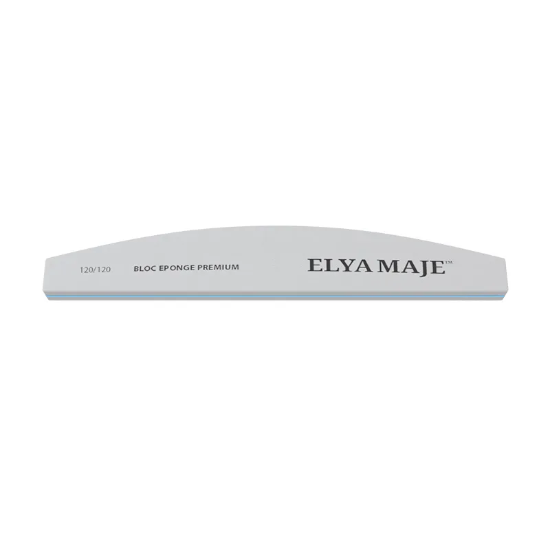 Elyamaje Buffer Demi-Lune 120/120 Bloc Polissoir Mat Lisse