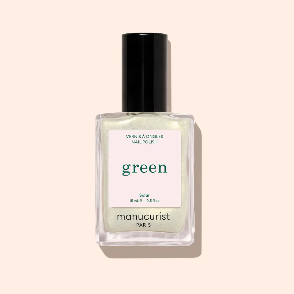 Manucurist Green Solar vernis à ongles blanc doré translucide