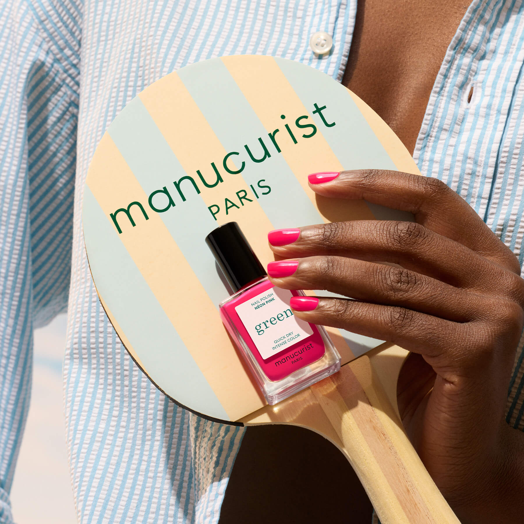 Manucurist Green vernis Neon Pink rose néon