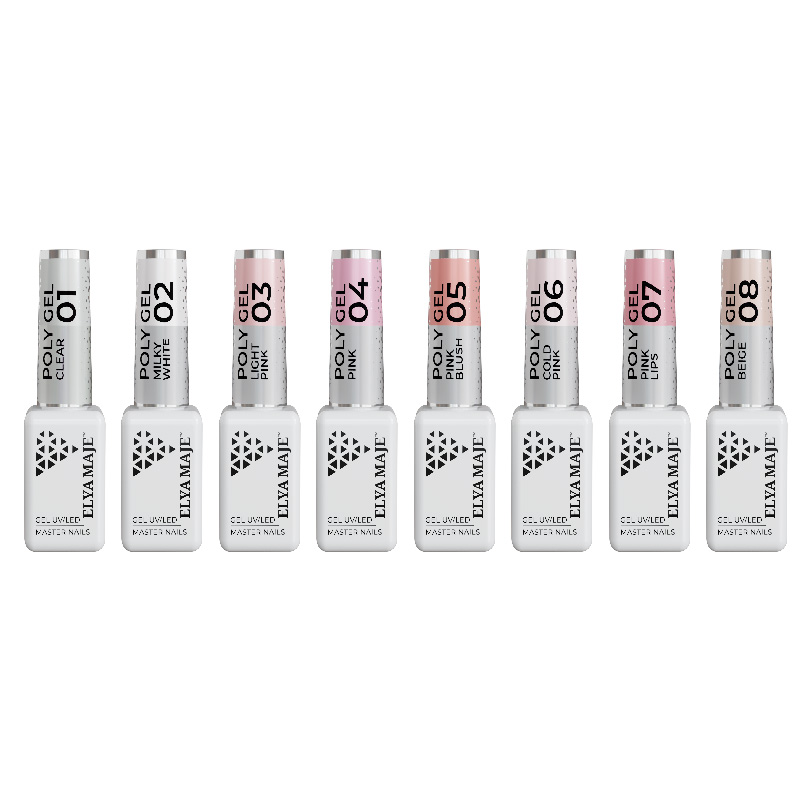 Elyamaje Polygel Liquide coffret gel UV 8x8ml construction