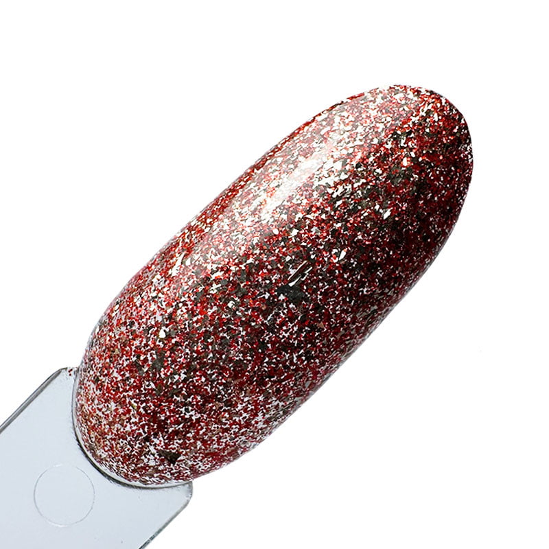Elyamaje N°170 Red Gold vernis semi-permanent pailleté